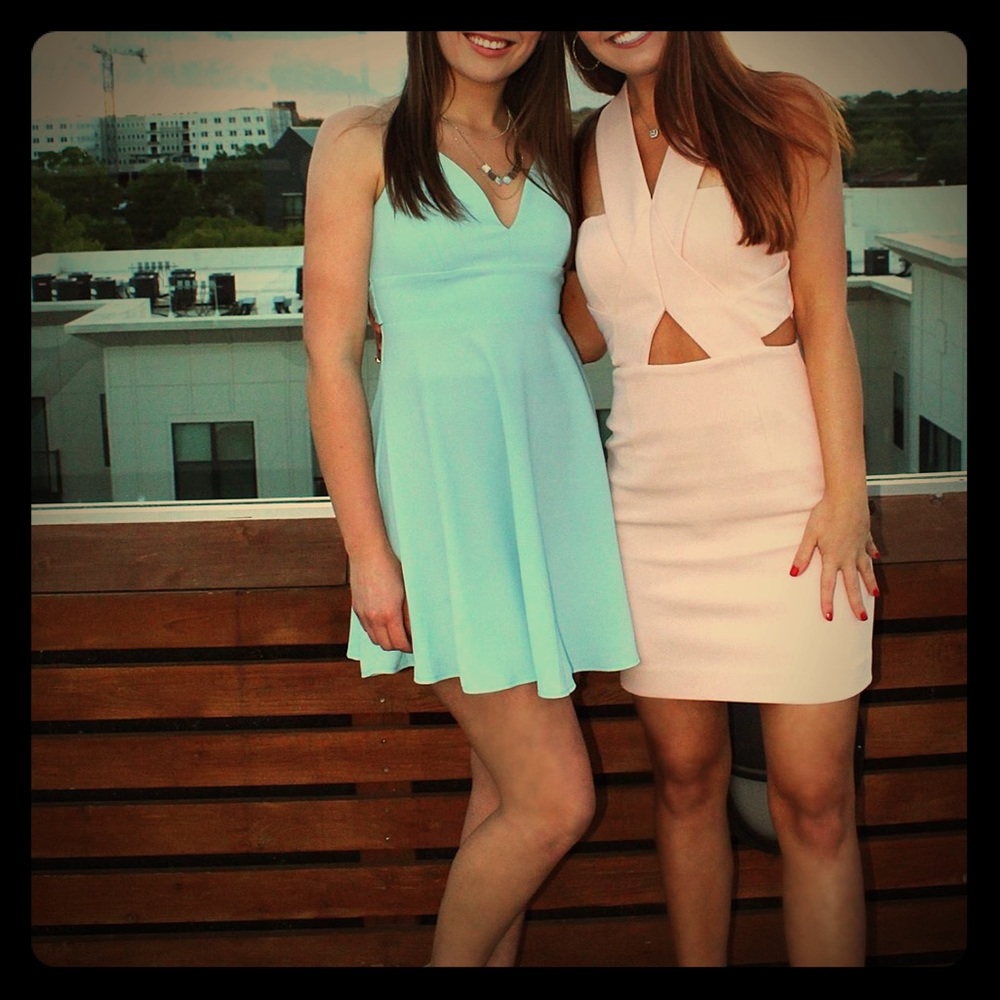Sky Blue Skater Dress